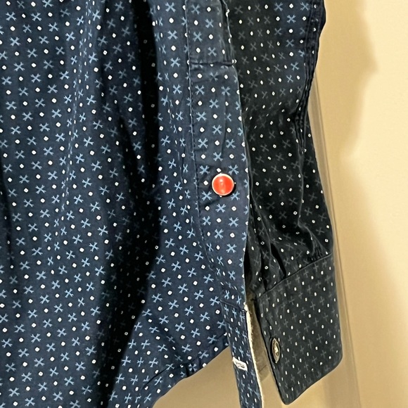Diesel designer button down blue shirt L - Picture 9 of 11
